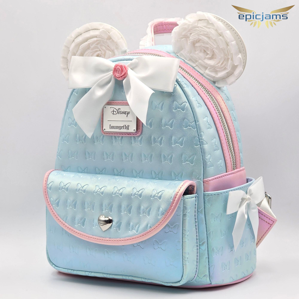 Loungefly Exclusive Disney Minnie Mouse Ruffle Ears Mini Backpack New - Picture 3 of 5